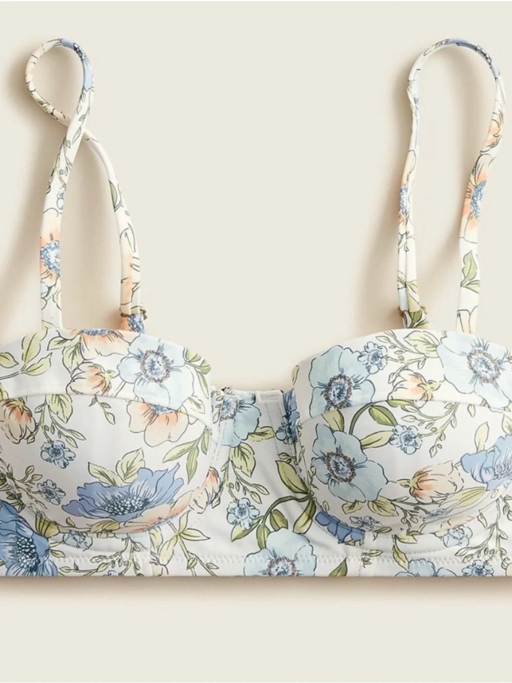J Crew Floral Vines swim set; 38C and Large